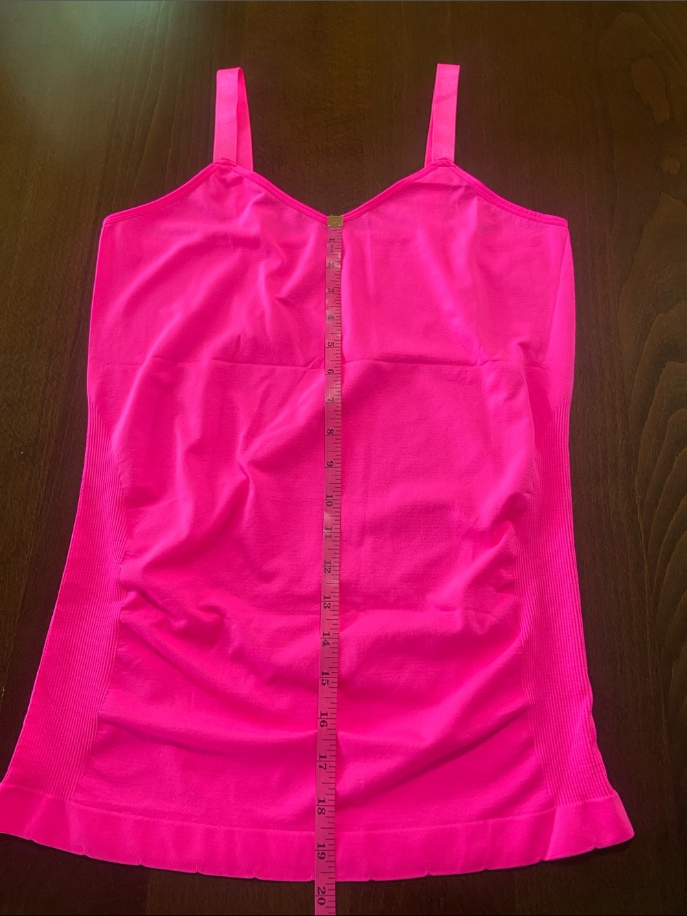 Bright Pink Women's V-Neck Cami Tank Top, Ultra Teeze brand. One-size. New! - Picture 5 of 7